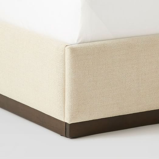 Plinth Upholstered Bed Frame Oatmeal west elm