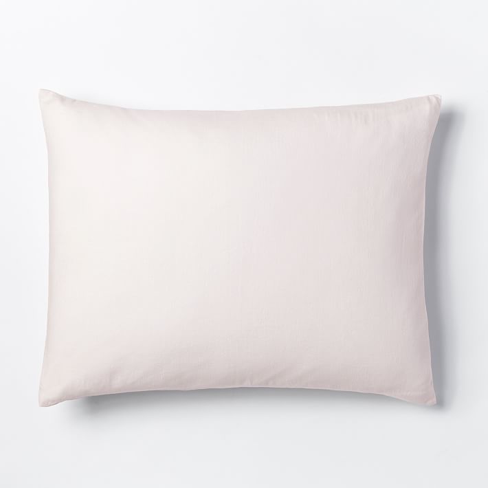 Belgian Flax Linen Duvet Cover Shams Pink Champagne West Elm