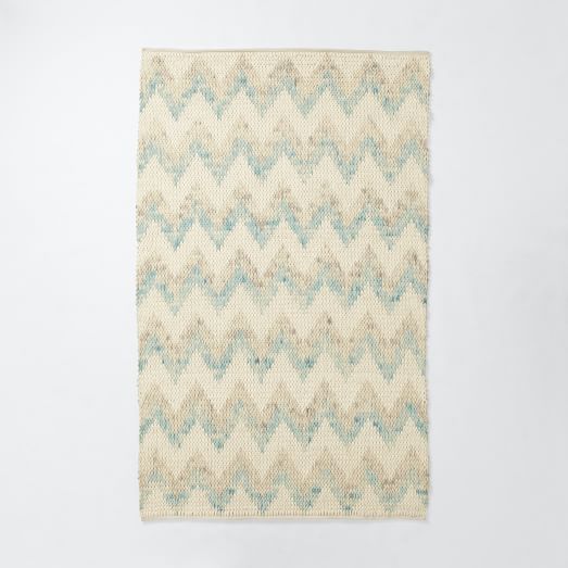 Watercolor Tide Wool, 3'x5' Light Pool