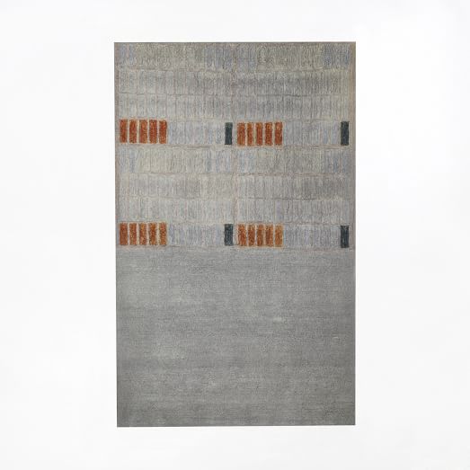 Alyson Fox Rows Rug, 3'X5', Platinum