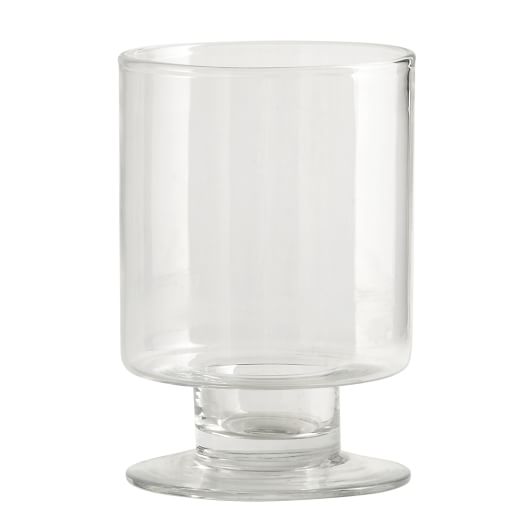 Footed Glass Hurricane, Small
