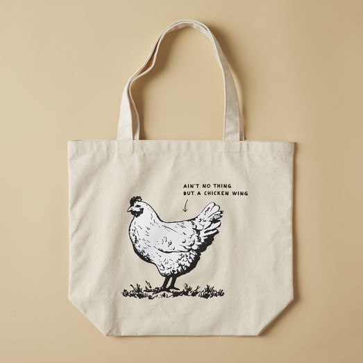 Market Tote Bag, Chicken Wing