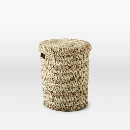 Striped Lidded Basket west elm