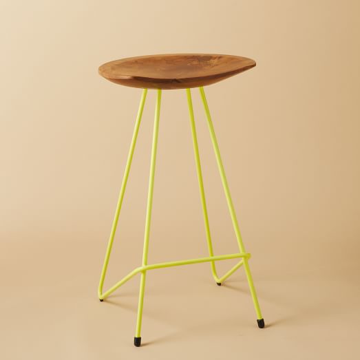 Perch Counter Stool, Yellow