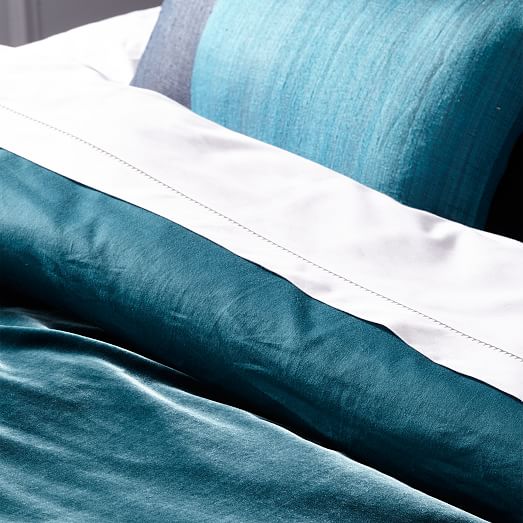 Luxe Velvet Quilt Blue Teal Slubne Suknie Info