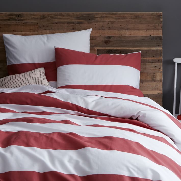 Red And White Striped Duvet Cover The Duvets Stripe Duvet Cover Shams Lotus Pink West Elm