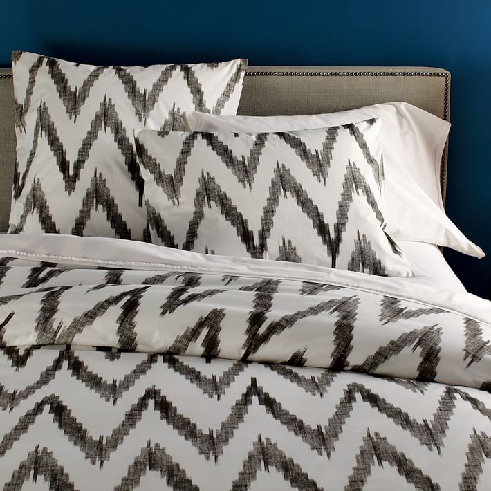 Navy Chevron Duvet Cover The Duvets White Cotton Duvet Cover West Elm