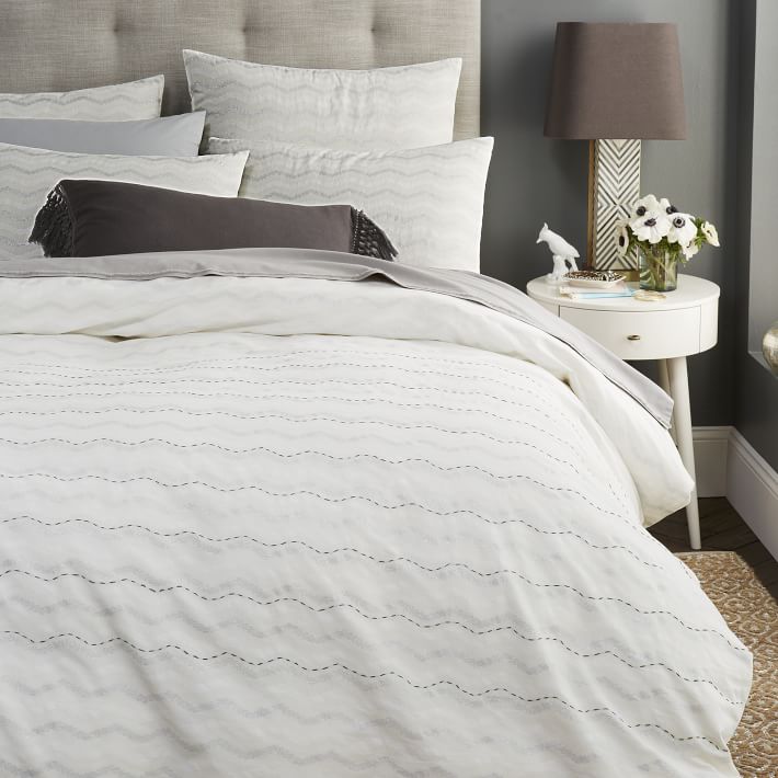 Jacquard Zigzag Standard Shams West Elm