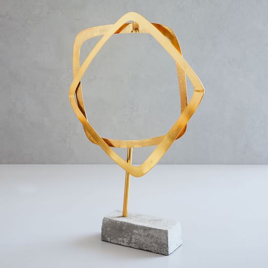Brass Object on Stand west elm