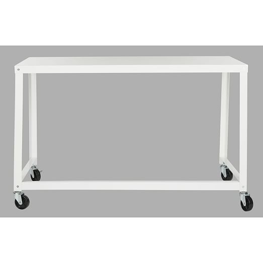 Simple Metal Desk White west elm