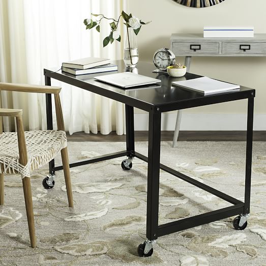 Simple Metal Desk Black west elm