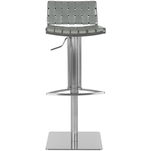 Woven Leather Barstool west elm