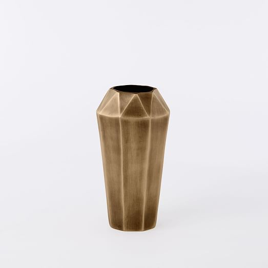 Faceted Metal Vases | west elm