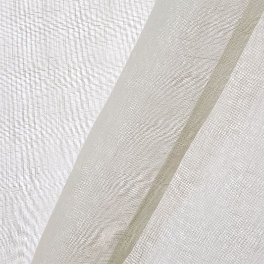 Sheer Linen Curtain - Ivory | west elm