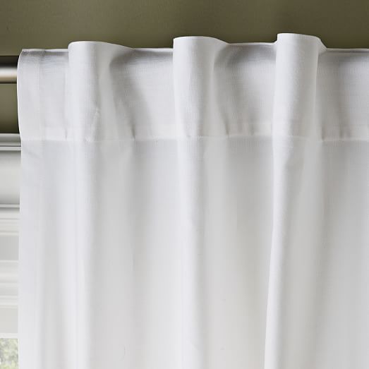 Cotton Canvas Curtain - White | west elm