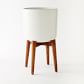 Mid-Century Turned Leg Standing Planters - Solid | west elm