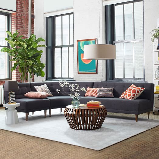 Rounded Retro Sectional | west elm