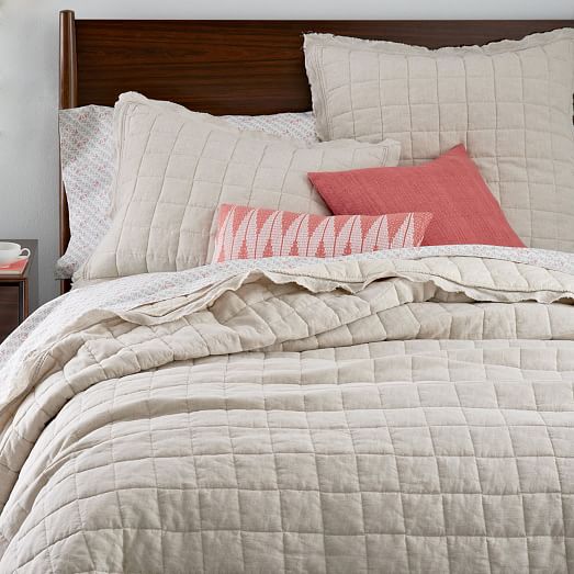 Belgian Flax Linen Quilt + Shams | west elm