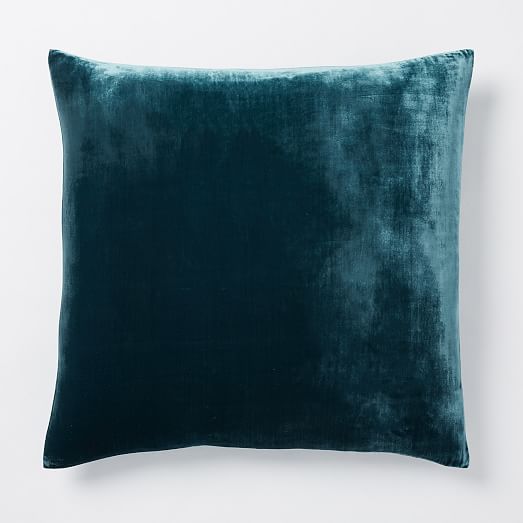 Luxe Velvet Duvet Cover + Shams - Blue Teal | west elm