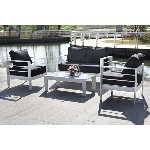 Nason 4-Piece Outdoor Living Set | west elm Nason 4-Piece Outdoor Living Set | west elm on Rk Outdoor Living id=60018